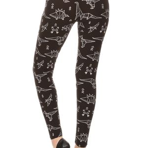 OS Dinosaur Leggings NWT